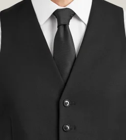 G Grafton Vests*Solid Suit Vest Black
