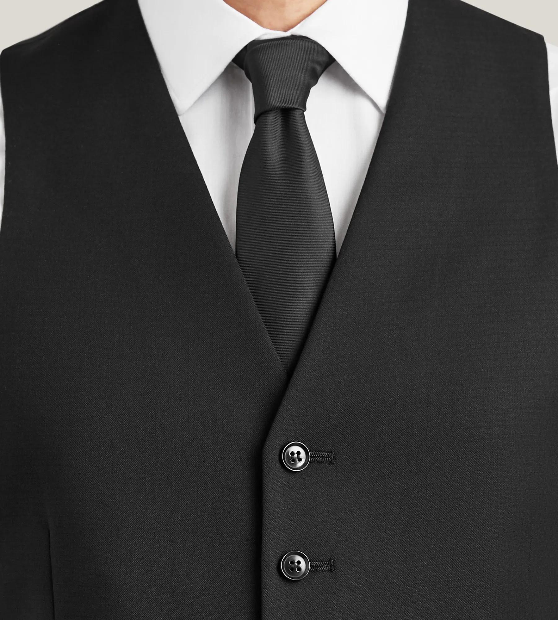 G Grafton Vests*Solid Suit Vest Black
