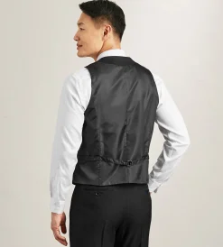 G Grafton Vests*Solid Suit Vest Black