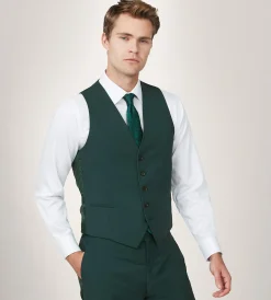 G Grafton Vests*Suit Separate Vest Forest green