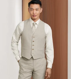 G Grafton Vests*Suit Separate Vest Tan